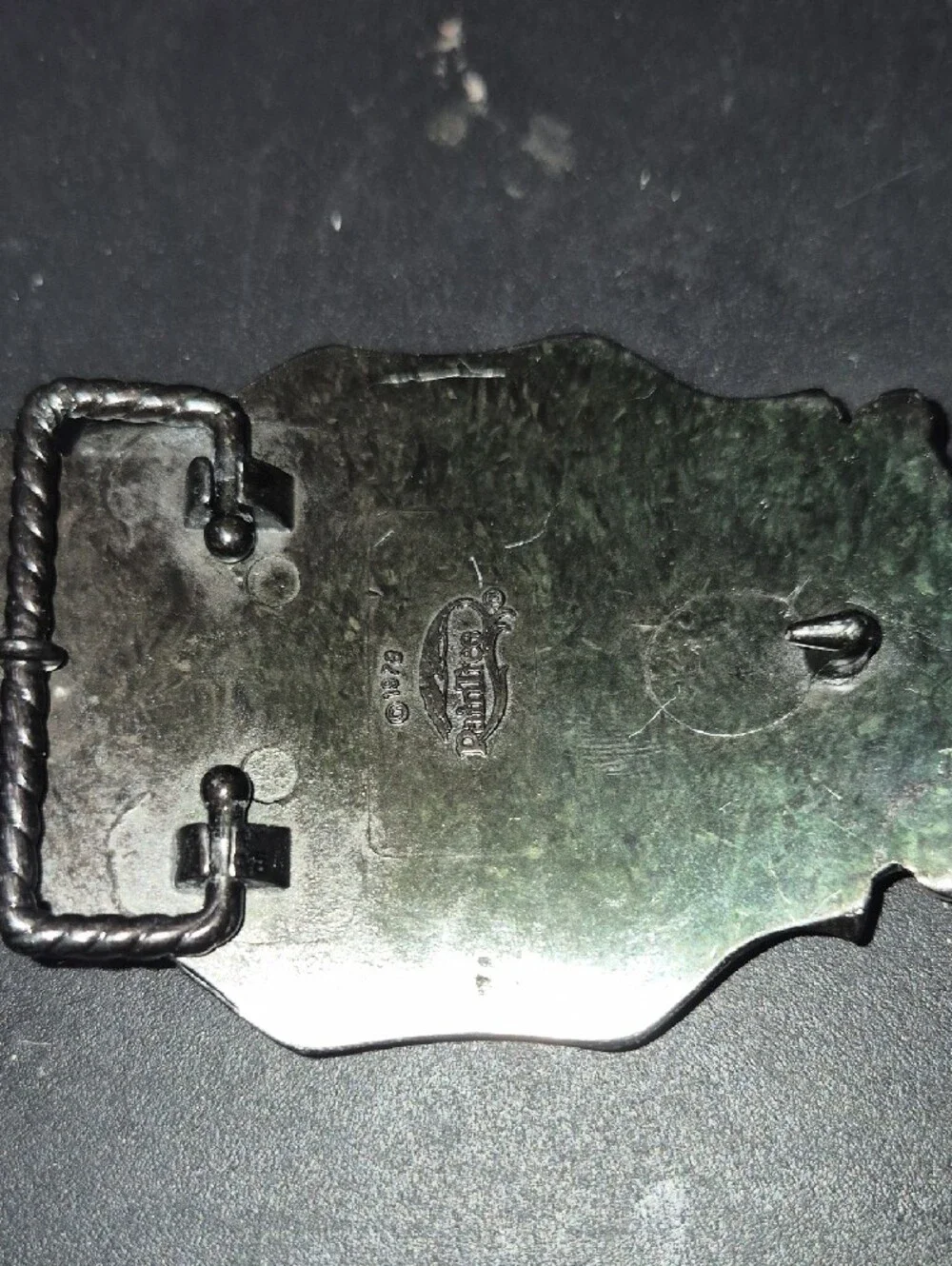 Vintage 1978 Harley-Davidson Belt Buckle with Checkered Flags